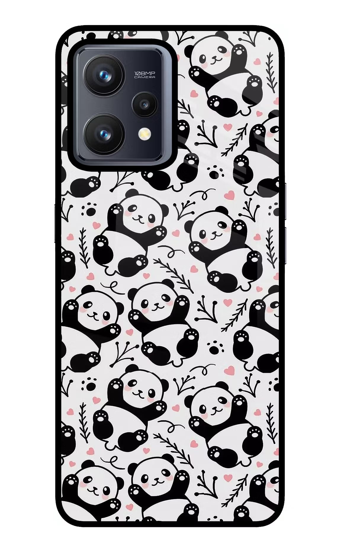 Cute Panda Realme 9 4G Glass Case Back Cover by Casekaro