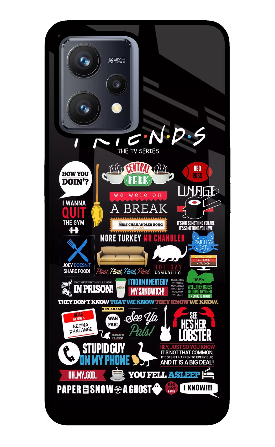 FRIENDS Realme 9 4G Glass Case