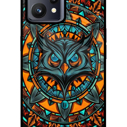 Angry Owl Art Realme 9 4G Glass Case Back Cover by Casekaro