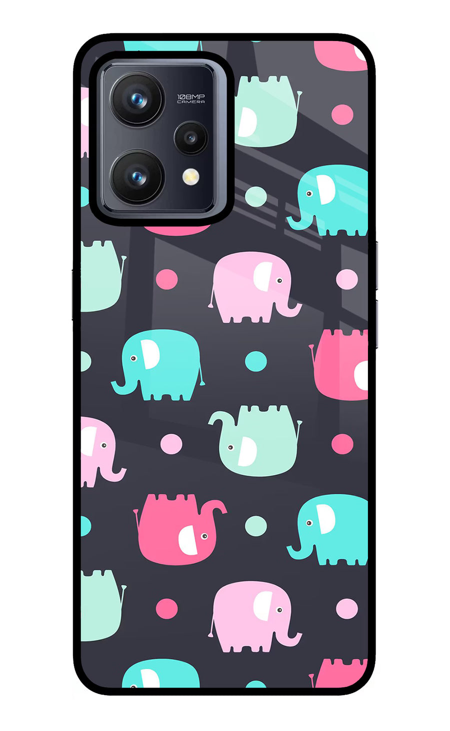 Elephants Realme 9 4G Back Cover, Glass case