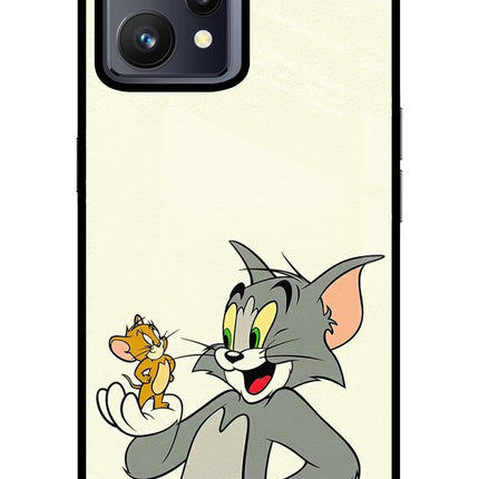 Tom & Jerry Realme 9 4G Glass Case Back Cover by Casekaro