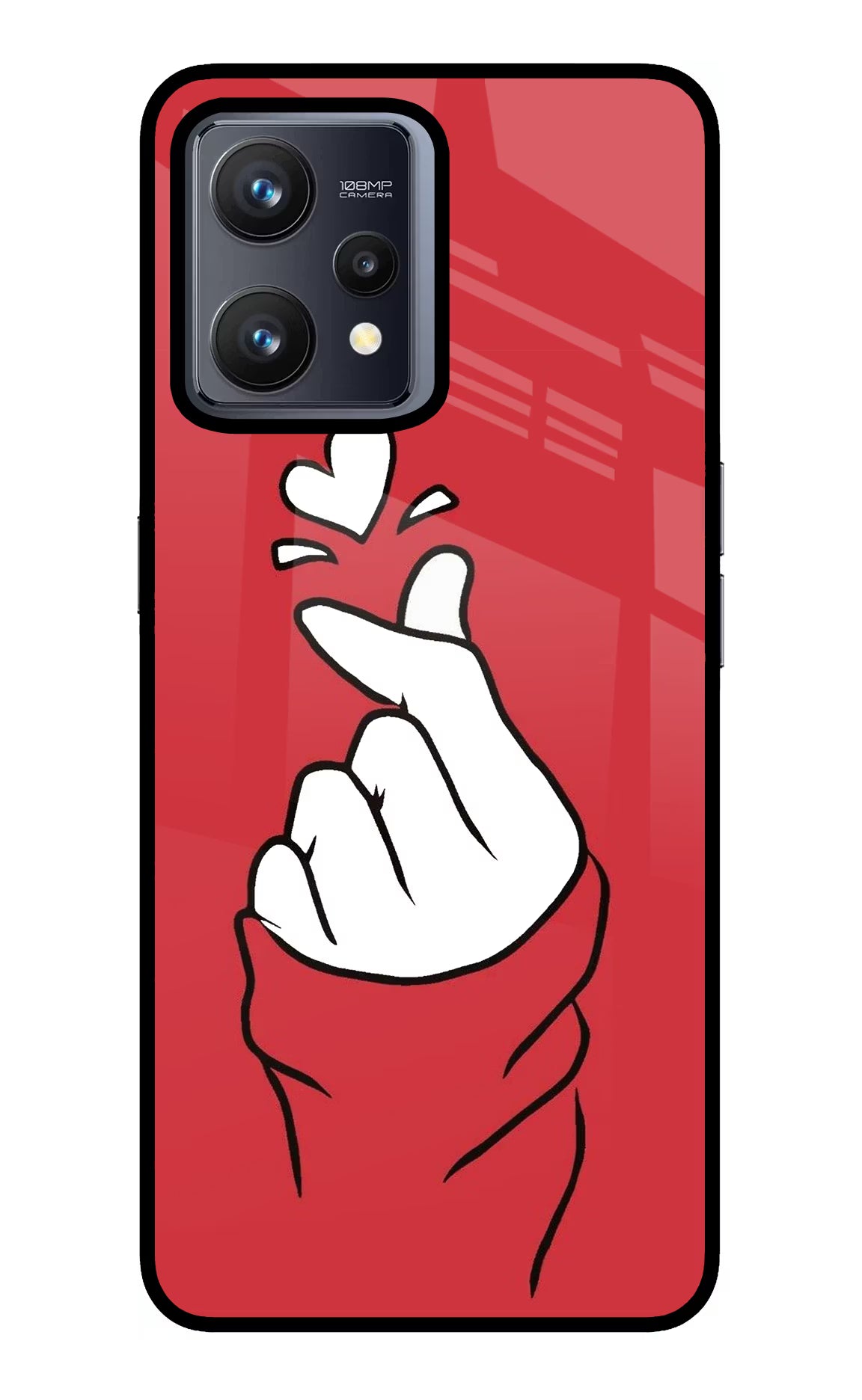 Korean Love Sign Realme 9 4G Glass Case