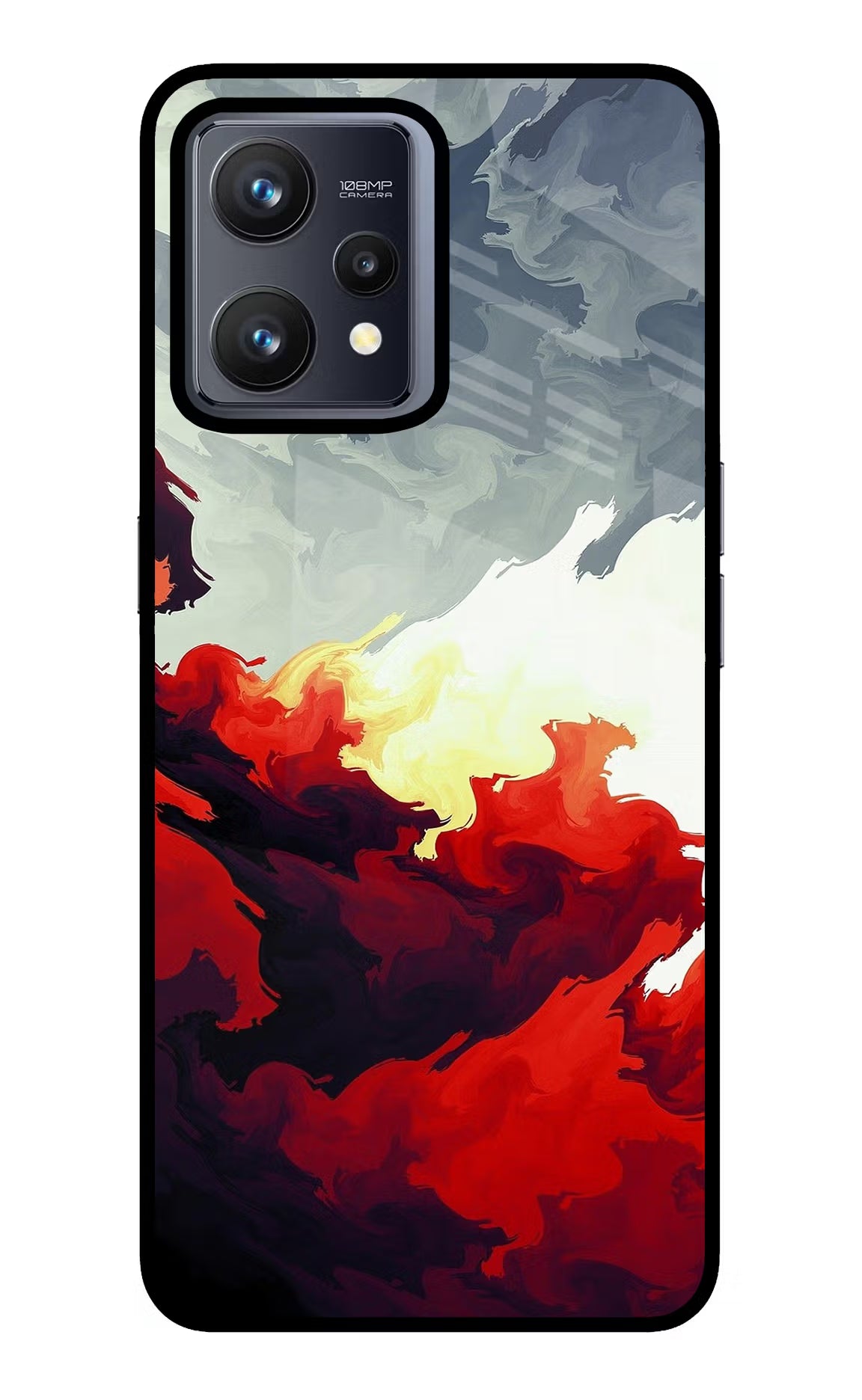 Fire Cloud Realme 9 4G Glass Case Back Cover by Casekaro