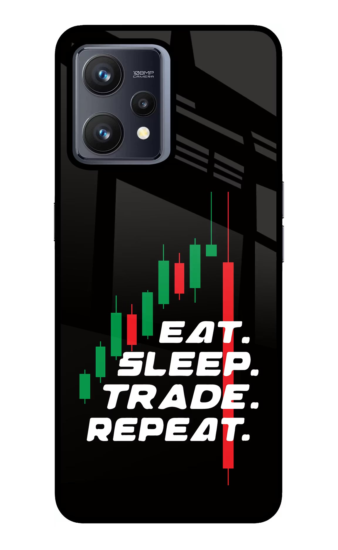 Eat Sleep Trade Repeat Realme 9 4G Glass Case