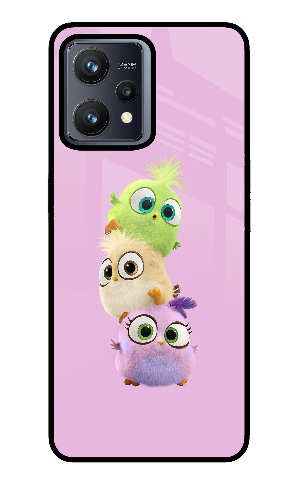Cute Little Birds Realme 9 4G Glass Case Back Cover by Casekaro