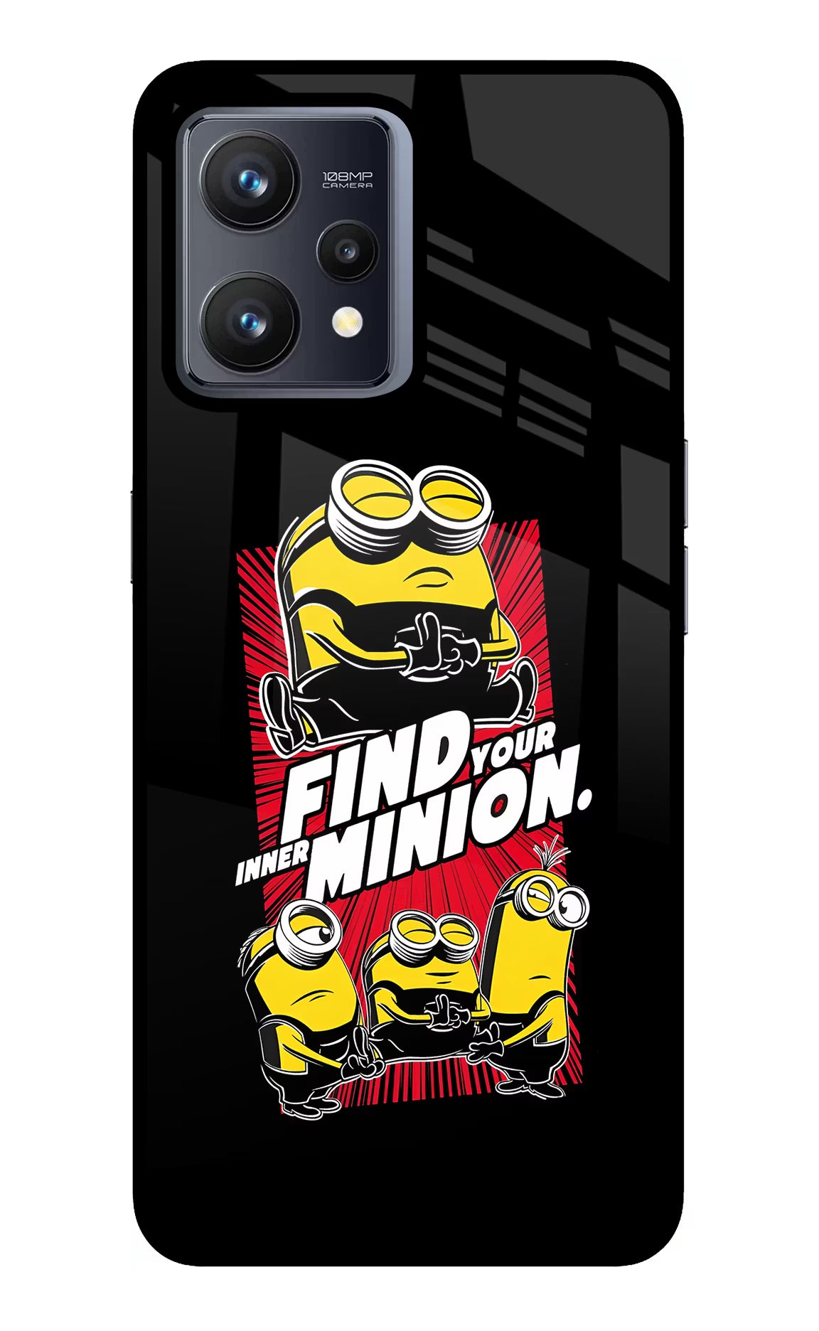 Find your inner Minion Realme 9 4G Glass Case Back Cover by Casekaro