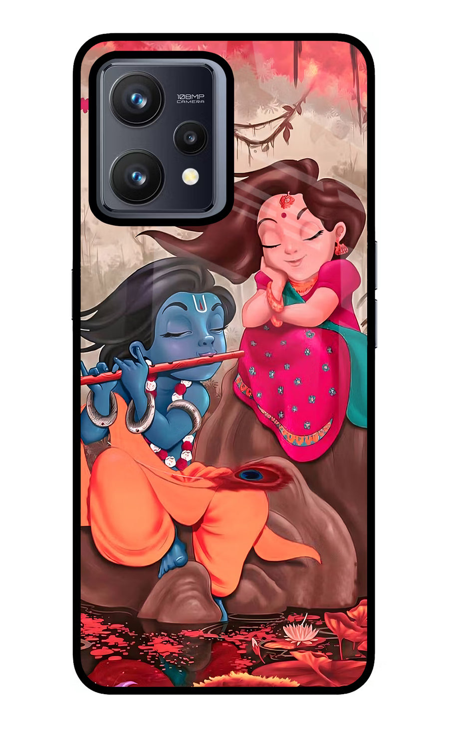 Radhe Krishna Realme 9 4G Back Cover, Glass case