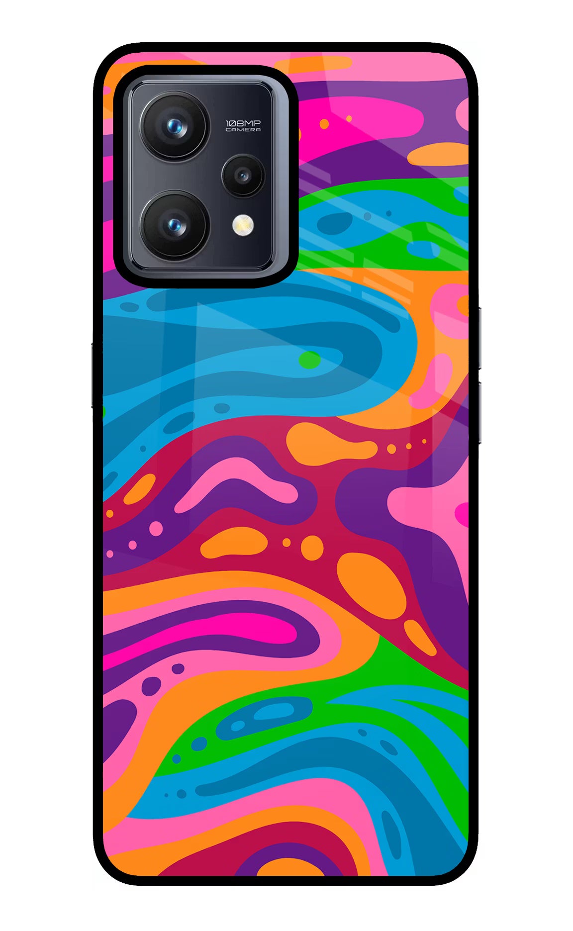 Trippy Pattern Realme 9 4G Glass Case Back Cover by Casekaro
