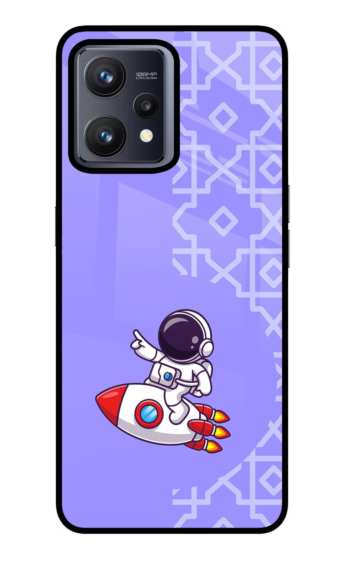 Cute Astronaut Realme 9 4G Glass Case Back Cover by Casekaro
