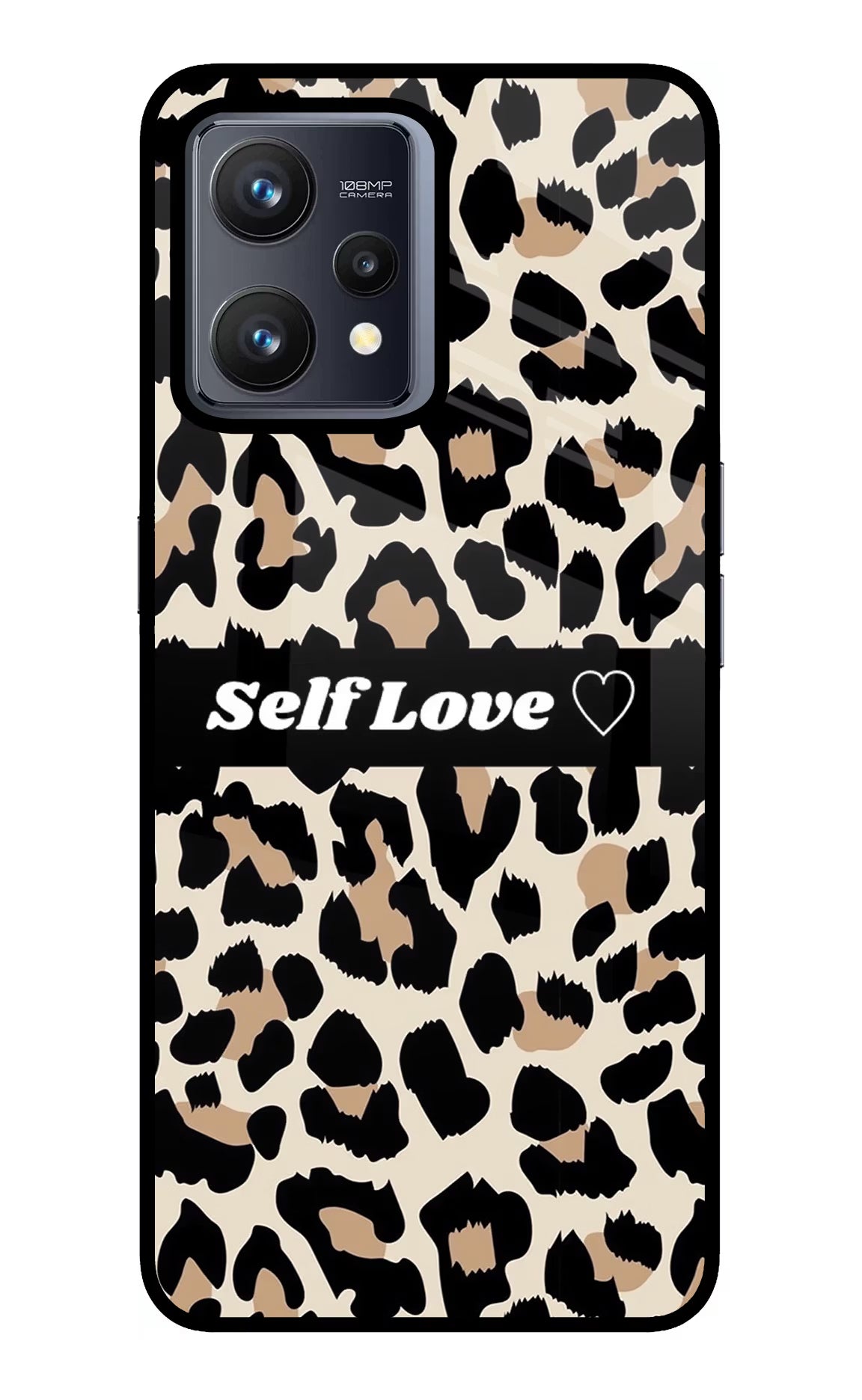 Leopard Print Self Love Realme 9 4G Glass Case