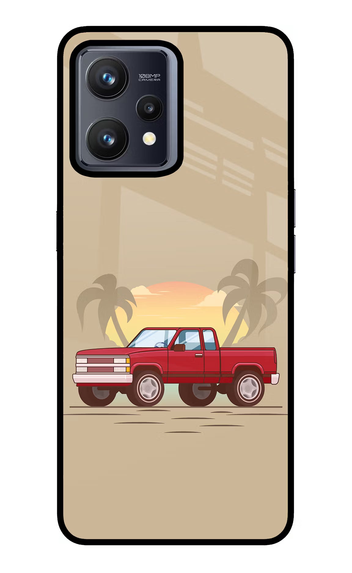 Desert Classic Drive Realme 9 4G Glass Case Back Cover by Casekaro