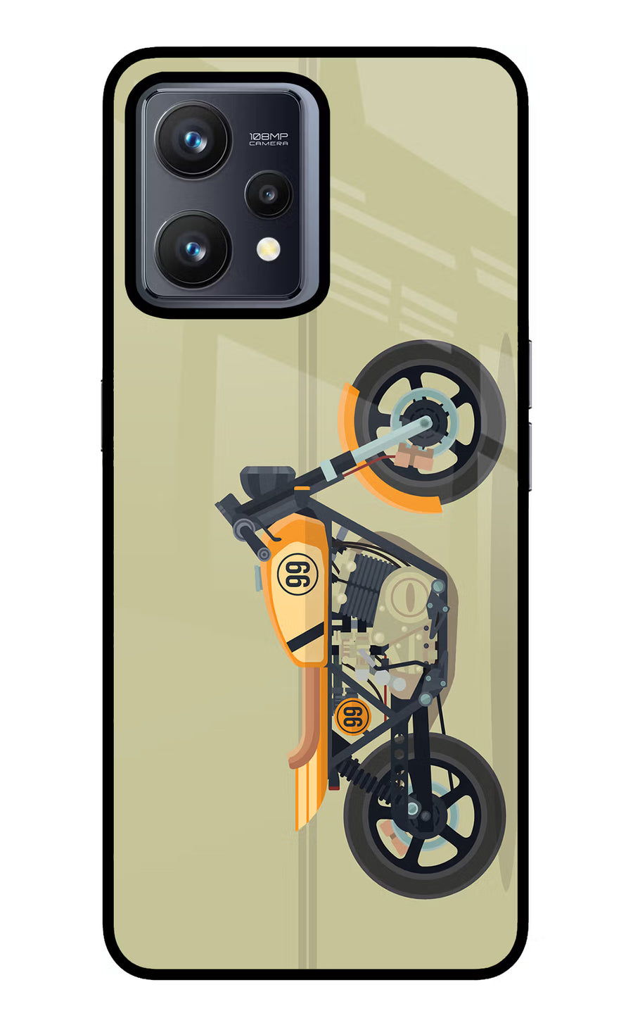 Vertical Speedster Realme 9 4G Back Cover, Glass case