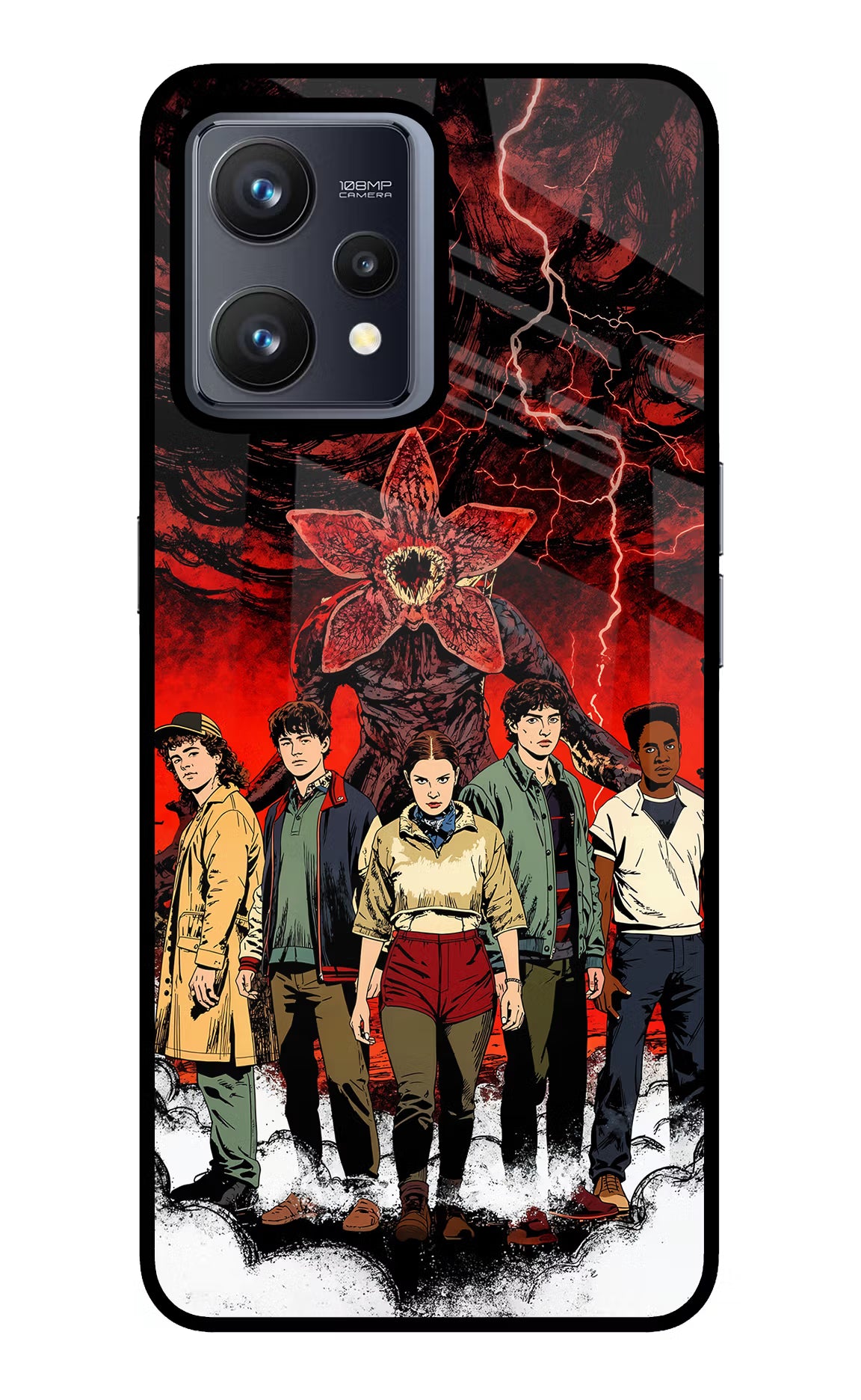 Ordinary Things Characters Realme 9 4G Glass Case Back Cover by Casekaro