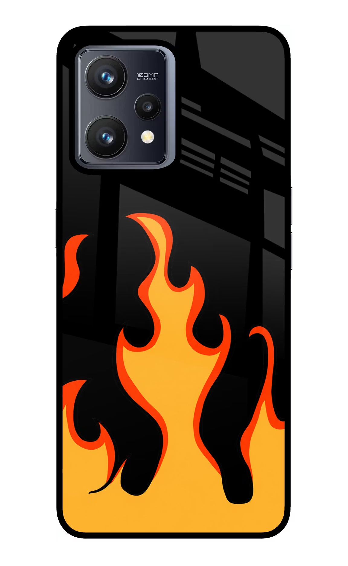 Fired Up – Black Realme 9 4G Glass Case
