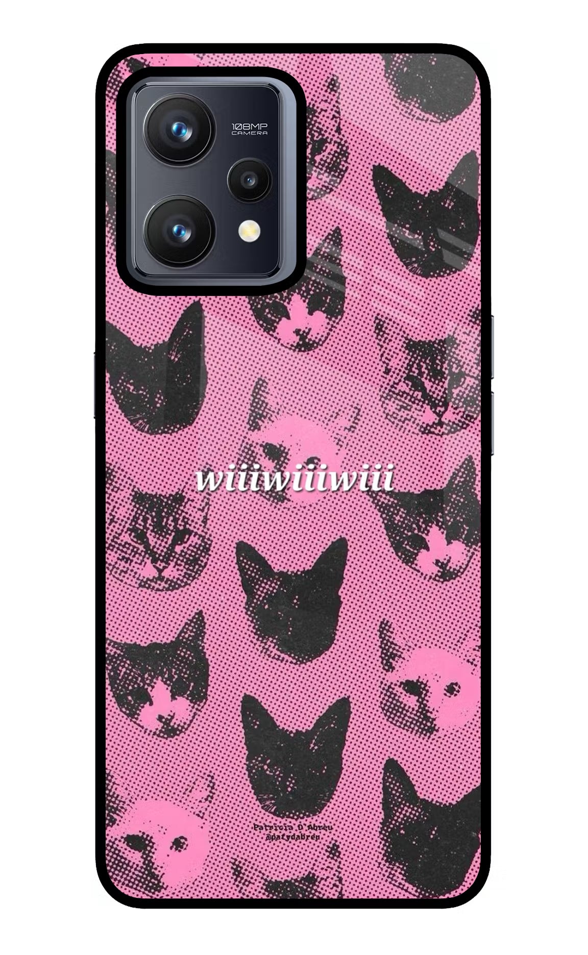 Pink Cats Realme 9 4G Glass Case Back Cover by Casekaro
