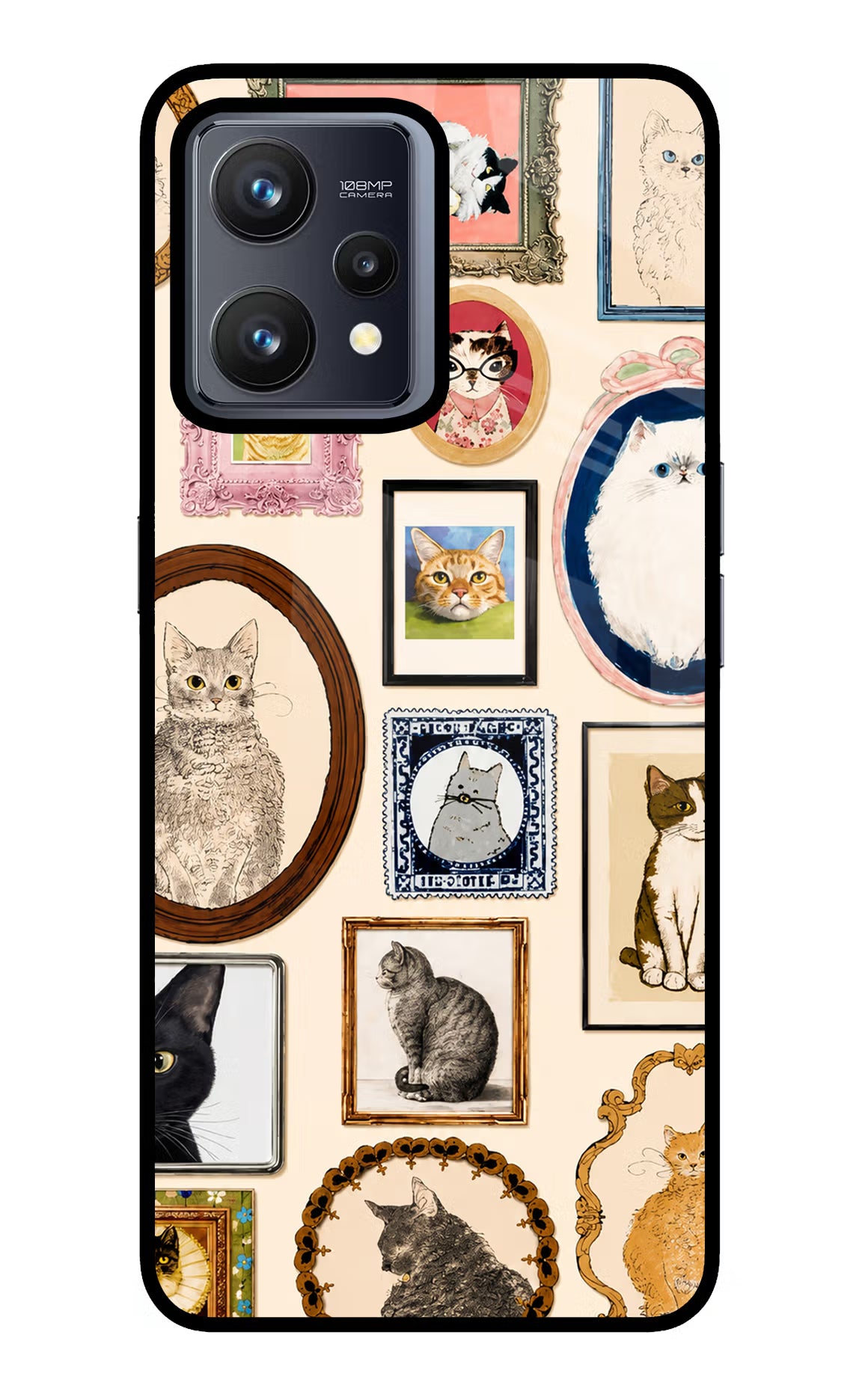 Mirror Cats Realme 9 4G Glass Case