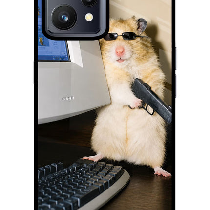 Hacker Hamster Realme 9 4G Glass Case