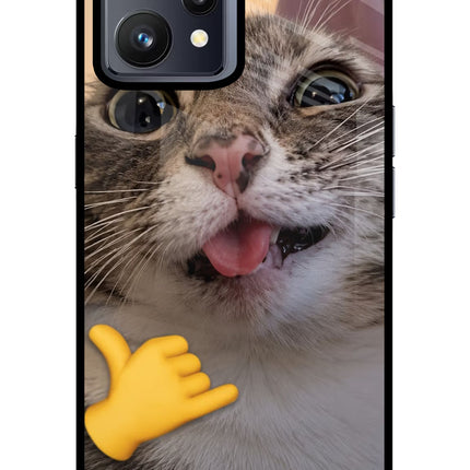 Silly Cat Call Realme 9 4G Glass Case