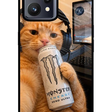 Gamer Cat Energy Realme 9 4G Glass Case