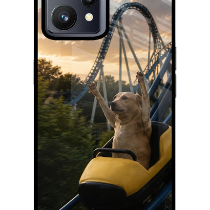 Rollercoaster Dog Realme 9 4G Glass Case