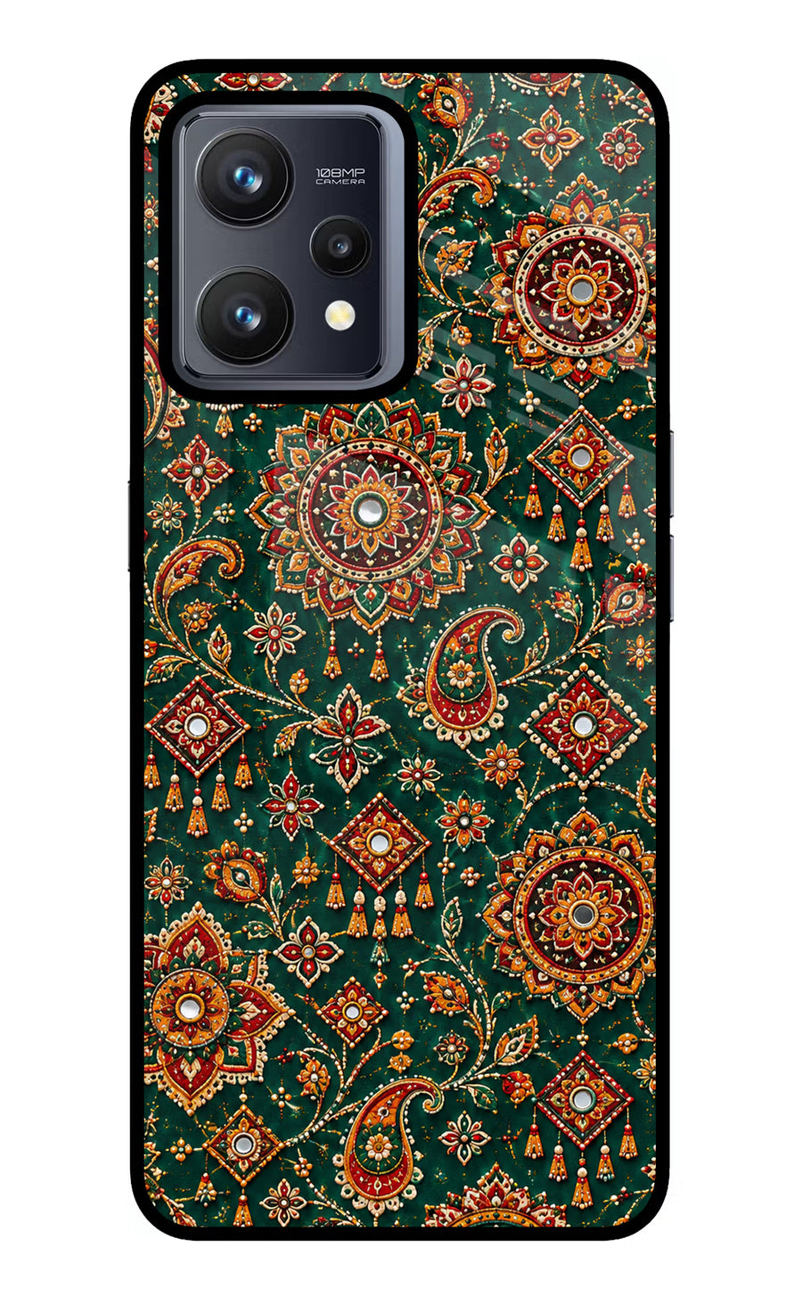 Green Pataka Realme 9 4G Back Cover, Glass case