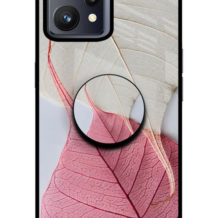 White Pink Leaf Realme 9 4G Pop Case by Casekaro