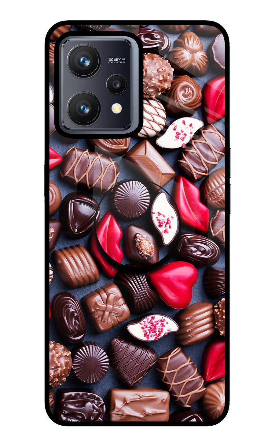 Chocolates Realme 9 4G Pop Case, Glass case