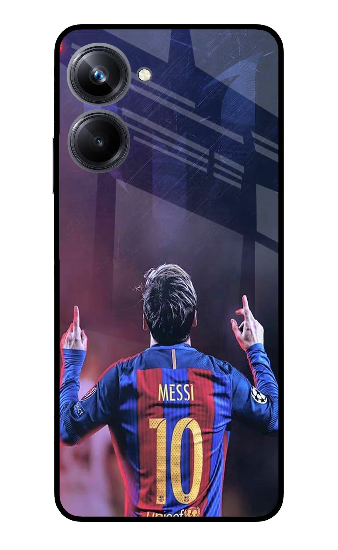Messi Realme 10 Pro 5G Glass Case Back Cover by Casekaro