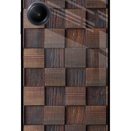 Wooden Cube Design Realme 10 Pro 5G Glass Case