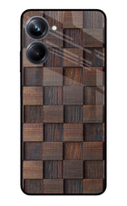Wooden Cube Design Realme 10 Pro 5G Glass Case
