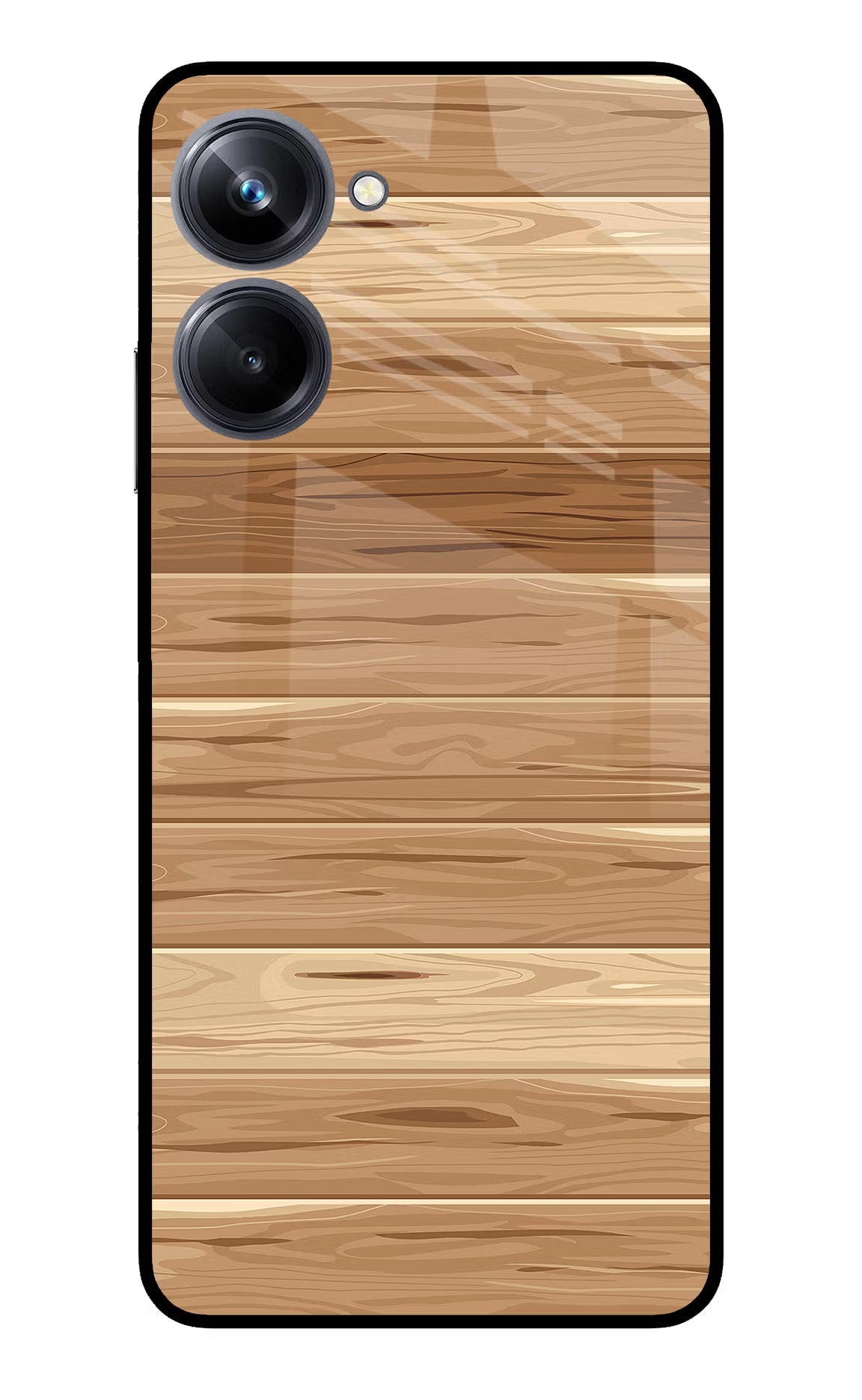 Wooden Vector Realme 10 Pro 5G Glass Case Back Cover by Casekaro