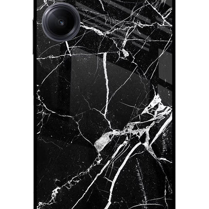 Black Marble Pattern Realme 10 Pro 5G Glass Case