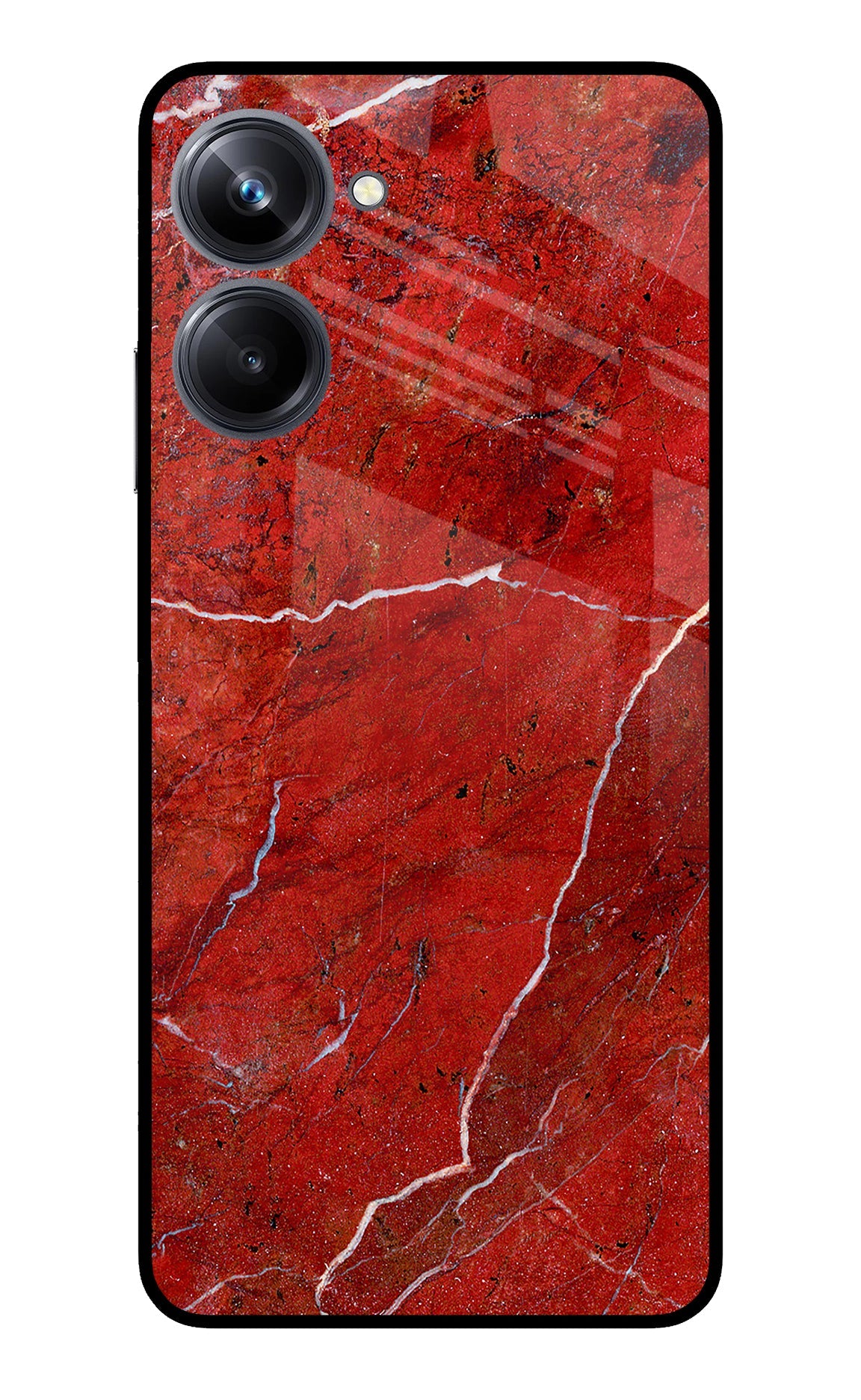 Red Marble Design Realme 10 Pro 5G Glass Case