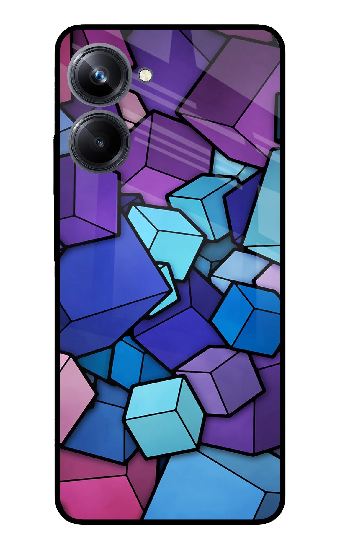 Cubic Abstract Realme 10 Pro 5G Glass Case