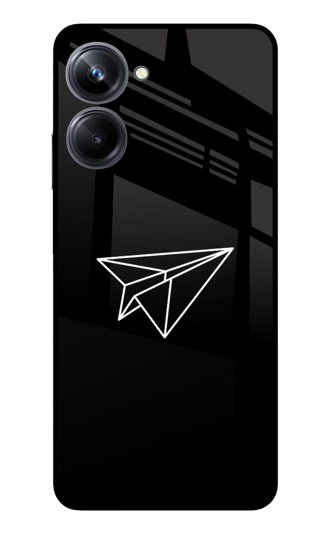 Paper Plane White Realme 10 Pro 5G Glass Case