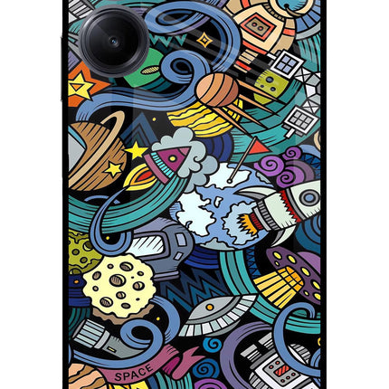 Space Abstract Realme 10 Pro 5G Glass Case