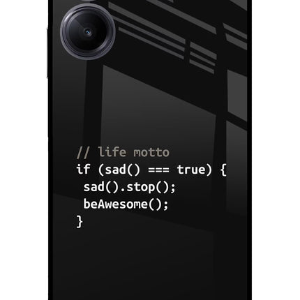 Life Motto Code Realme 10 Pro 5G Glass Case Back Cover by Casekaro