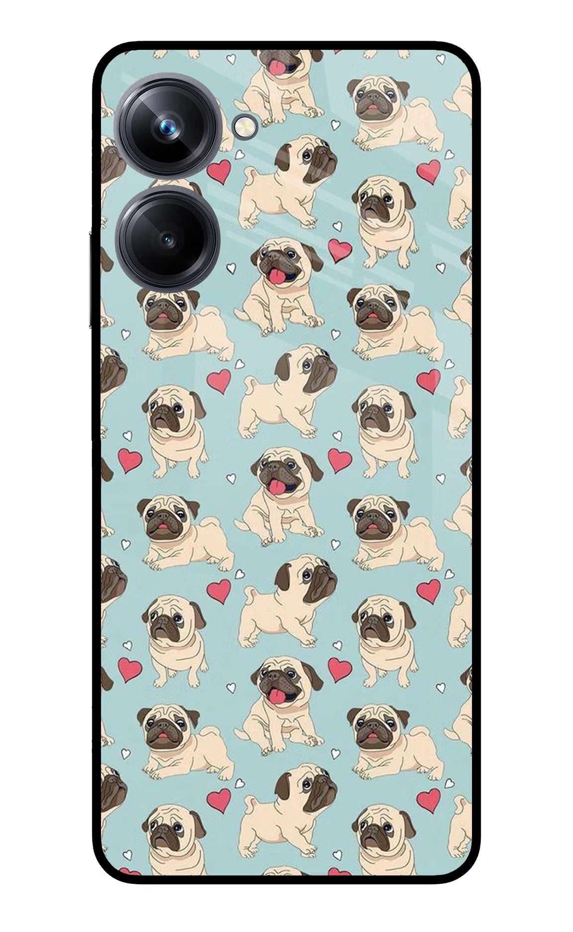 Pug Dog Realme 10 Pro 5G Glass Case