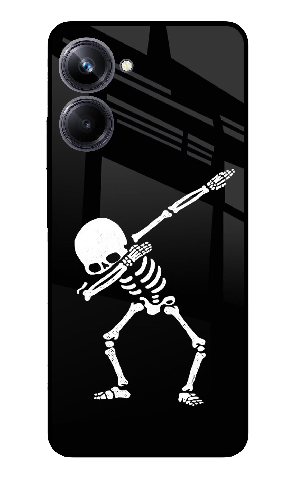 Dabbing Skeleton Art Realme 10 Pro 5G Glass Case