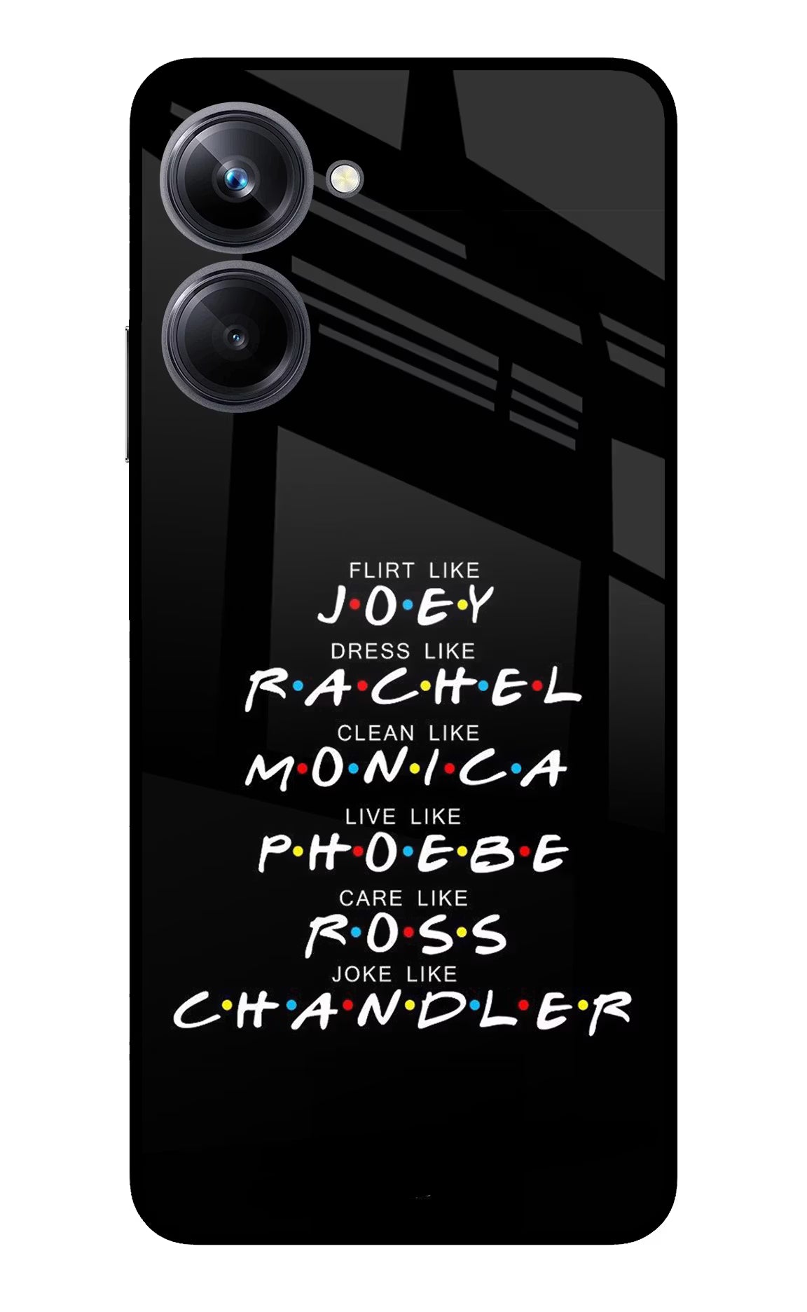 FRIENDS Character Realme 10 Pro 5G Glass Case