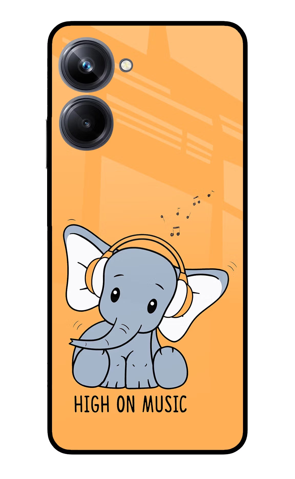 High On Music Realme 10 Pro 5G Glass Case Back Cover by Casekaro