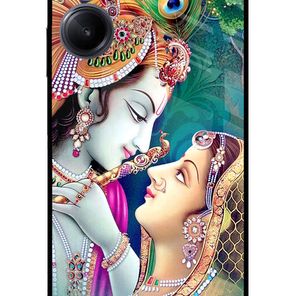 Lord Radha Krishna Realme 10 Pro 5G Glass Case Back Cover by Casekaro