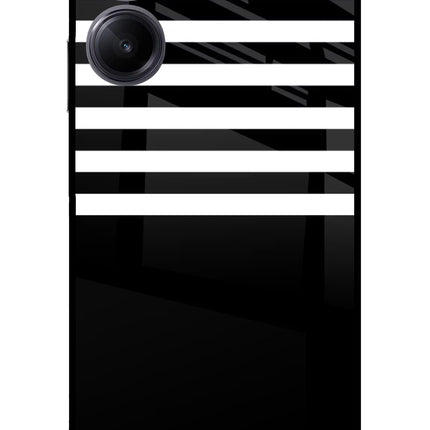 Black and White Print Realme 10 Pro 5G Glass Case Back Cover by Casekaro