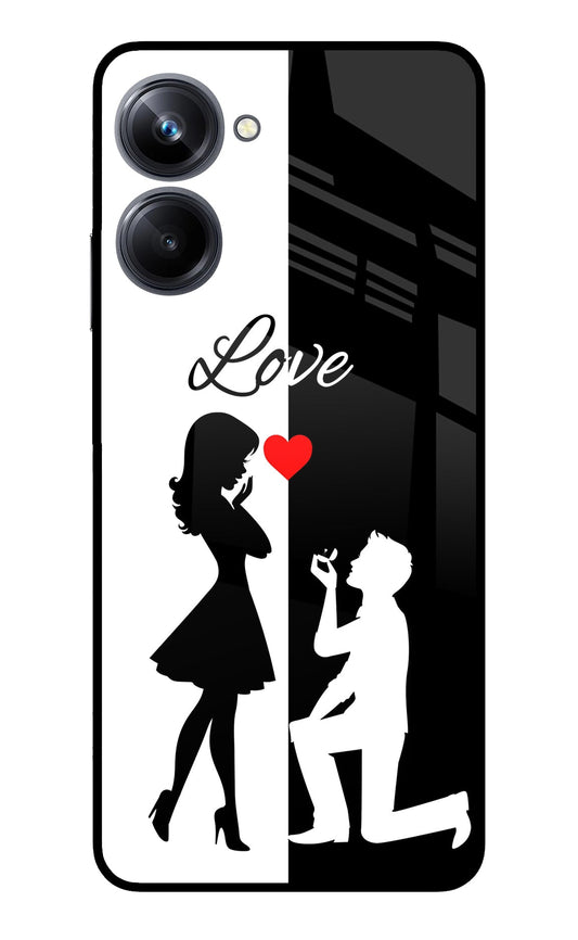 Love Propose Black And White Realme 10 Pro 5G Glass Case