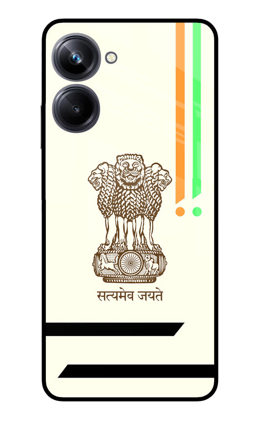 Satyamev Jayate Brown Logo Realme 10 Pro 5G Glass Case