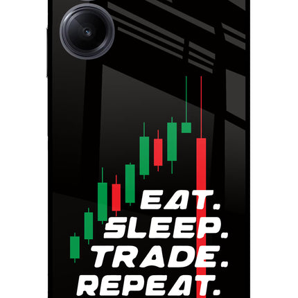 Eat Sleep Trade Repeat Realme 10 Pro 5G Glass Case