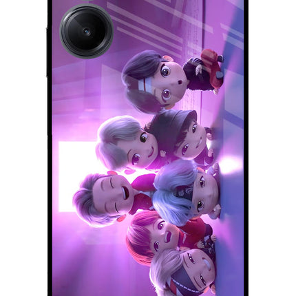 BTS Chibi Realme 10 Pro 5G Glass Case Back Cover by Casekaro