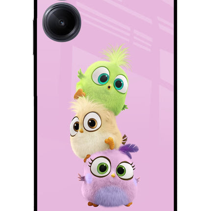 Cute Little Birds Realme 10 Pro 5G Glass Case Back Cover by Casekaro