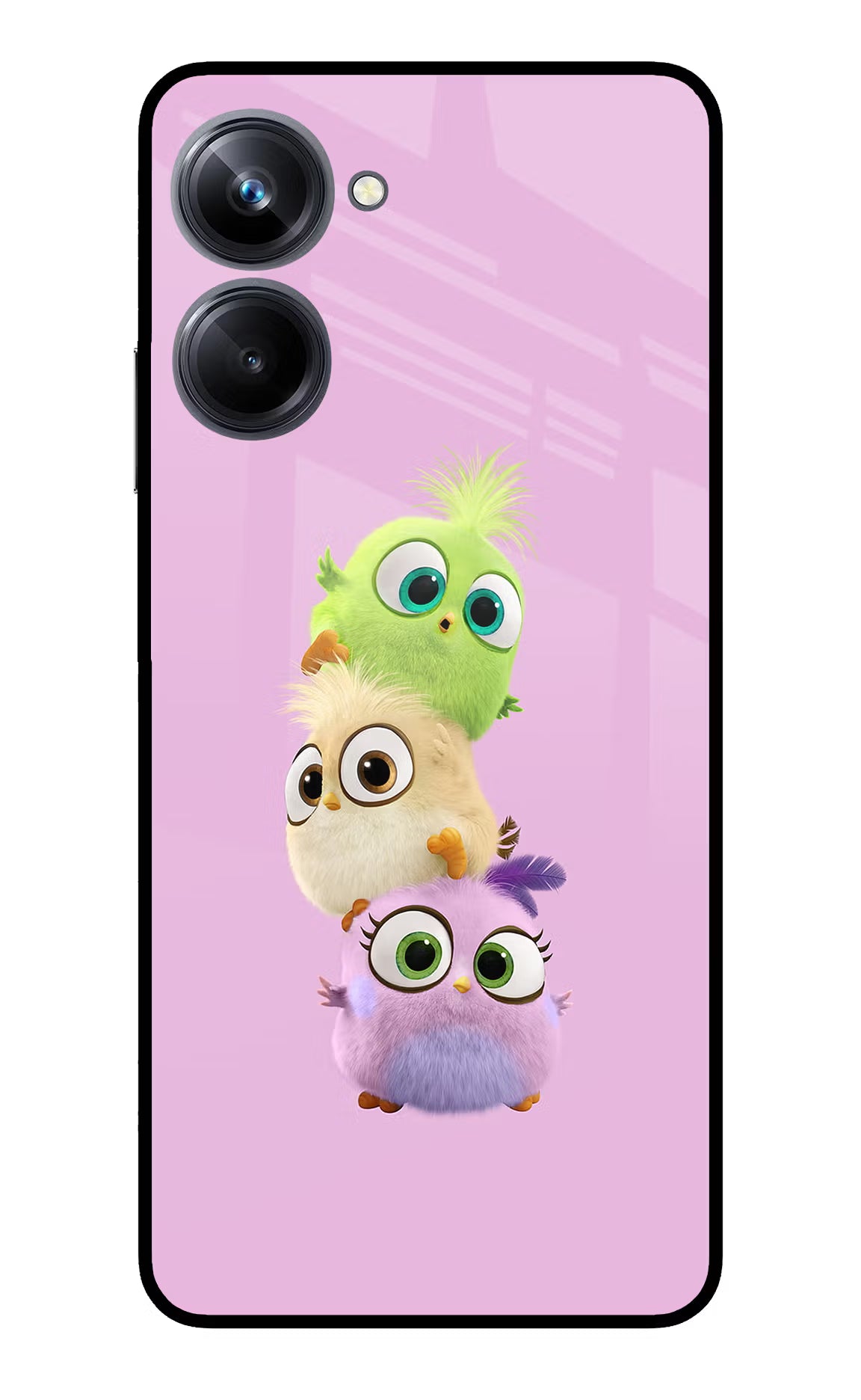 Cute Little Birds Realme 10 Pro 5G Glass Case Back Cover by Casekaro
