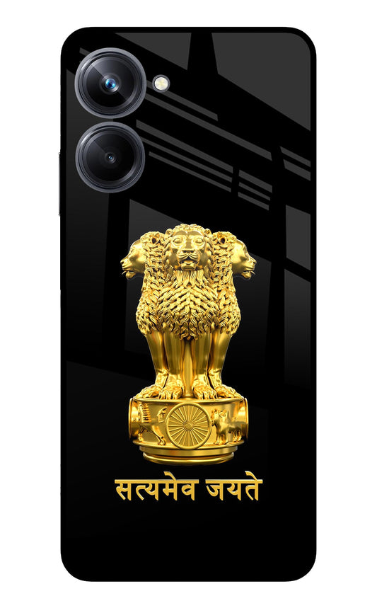 Satyamev Jayate Golden Realme 10 Pro 5G Glass Case